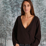 Crossed Top Dark Brown