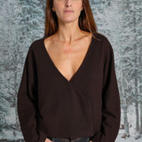 Crossed Top Dark Brown