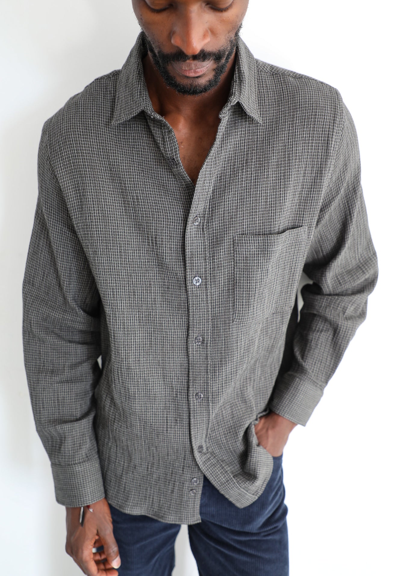 Square Shirt Dark Grey