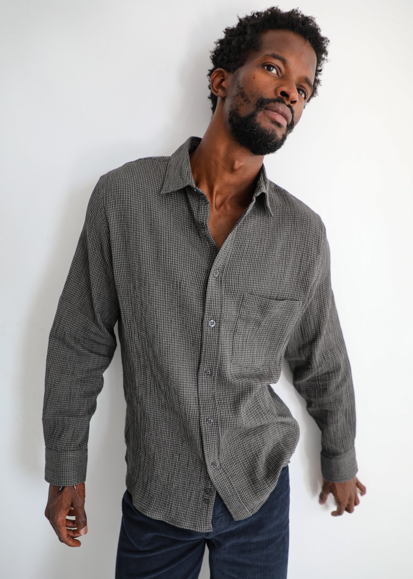 Square Shirt Dark Grey