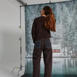 Crossed Top Dark Brown