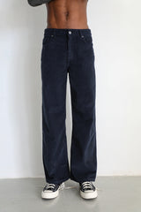 Corduroy Wide Comfy Pants Navy
