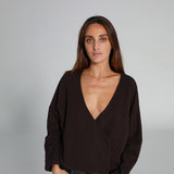 Crossed Top Dark Brown