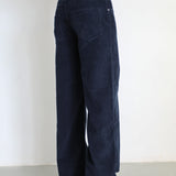 Corduroy Wide Comfy Pants Navy