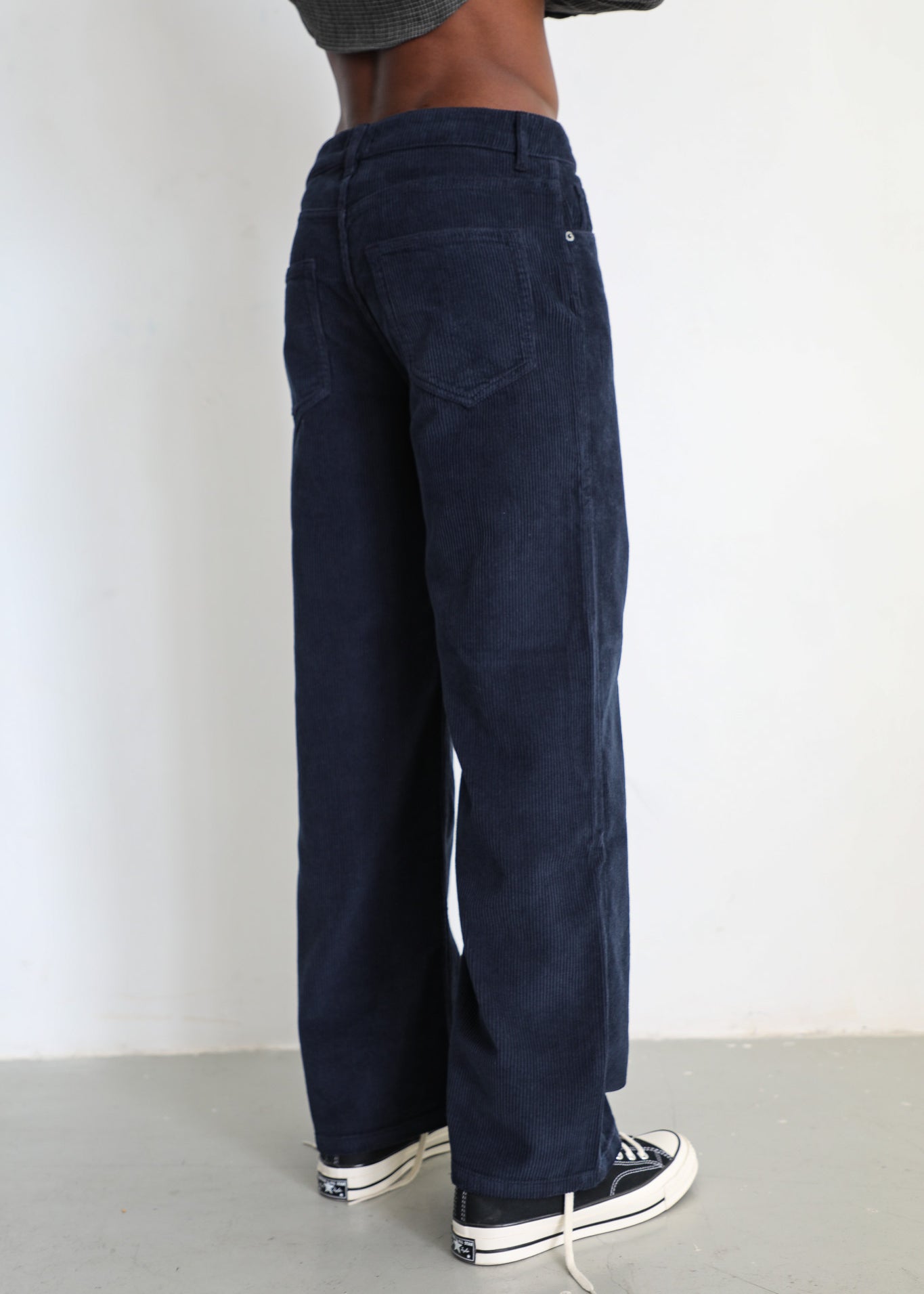 Corduroy Wide Comfy Pants Navy