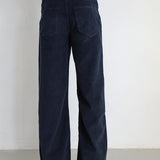 Corduroy Wide Comfy Pants Navy