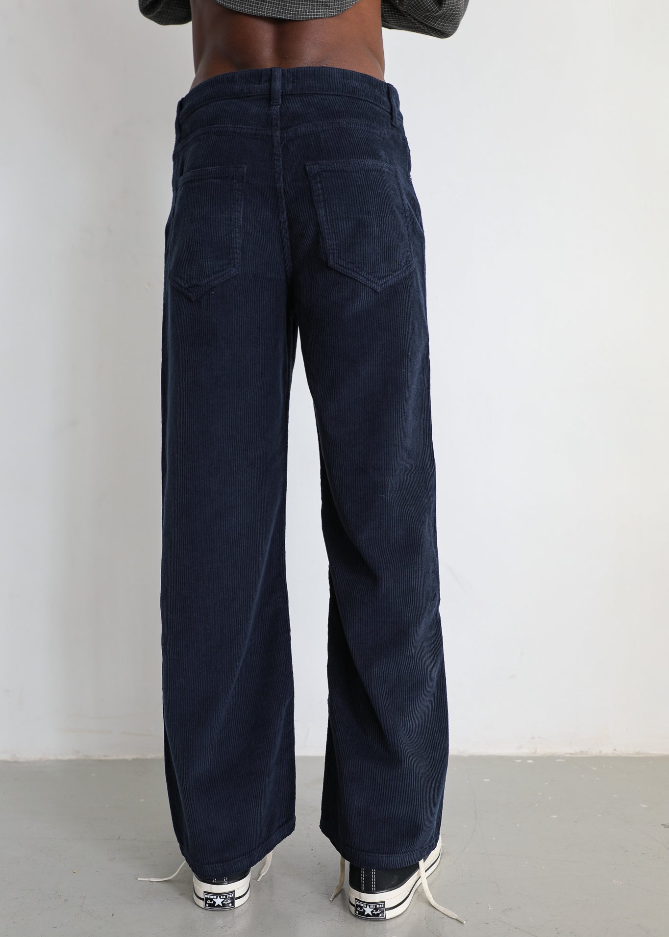 Corduroy Wide Comfy Pants Navy