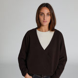 Crossed Top Dark Brown