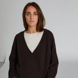 Crossed Top Dark Brown