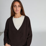 Crossed Top Dark Brown