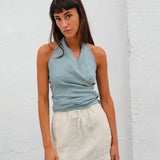 Short Linen Skirt Natural