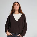 Crossed Top Dark Brown