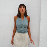Short Linen Skirt Natural