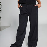 Tencel Pleated Pants Dark Navy