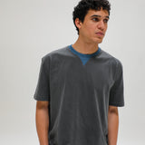 Double Tone Trendy T-Shirt Black & Petrol