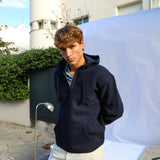 Wool Hoodie Dark Navy