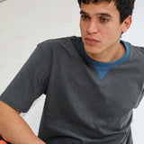 Double Tone Trendy T-Shirt Black & Petrol