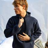 Wool Hoodie Dark Navy