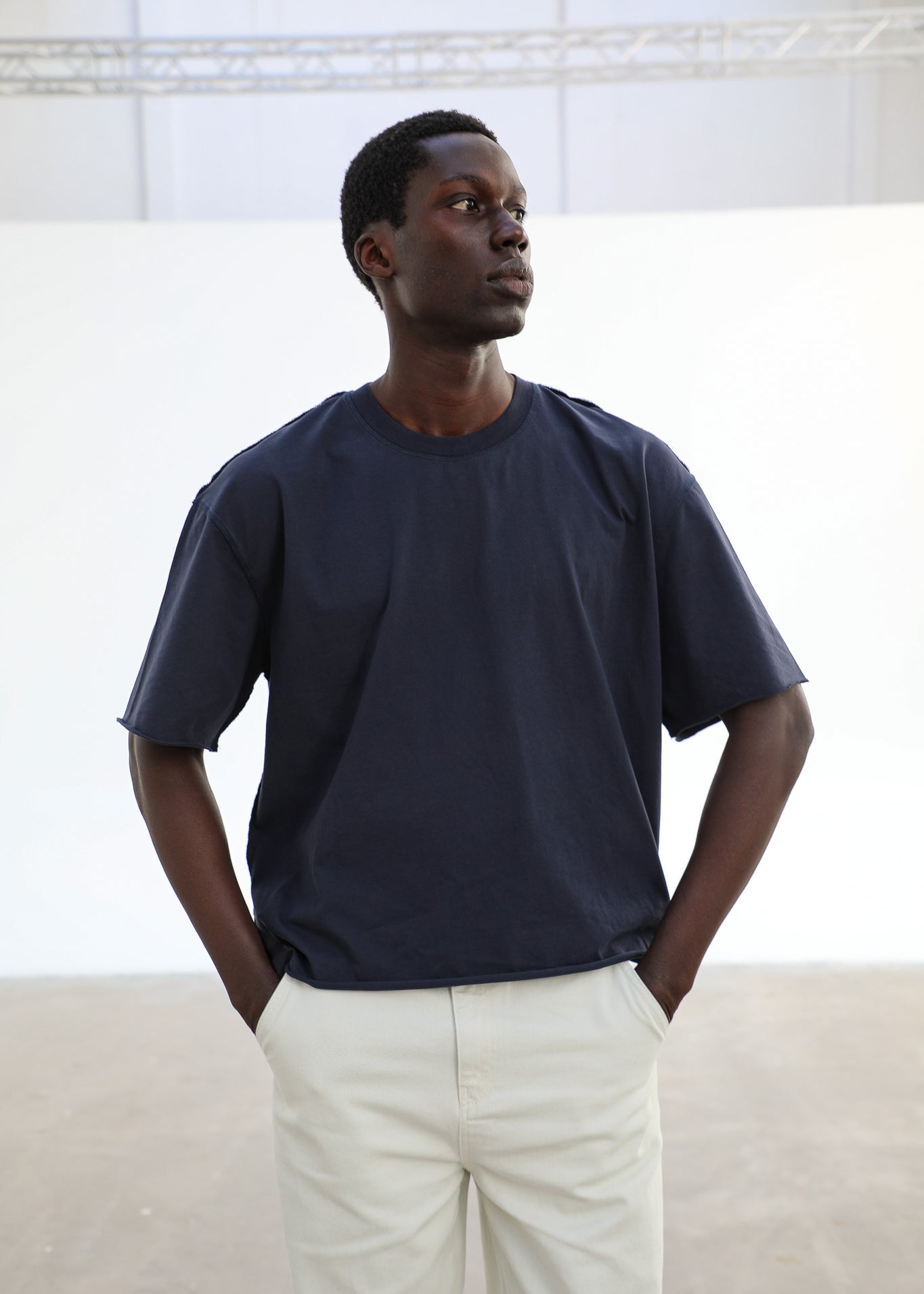 Modern Inverted T-Shirt Navy