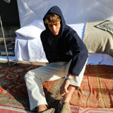 Wool Hoodie Dark Navy