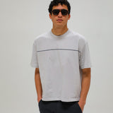 Trendy Grey Embroidered Detail T-Shirt