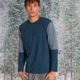 Trendy Contrast T-Shirt Blue