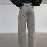 Linen Modern Pleated Pants Beige