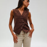 Loop Vest Brown
