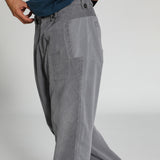 Corduroy Modern Comfy Pleated Pants Dark Grey