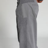 Corduroy Modern Comfy Pleated Pants Dark Grey
