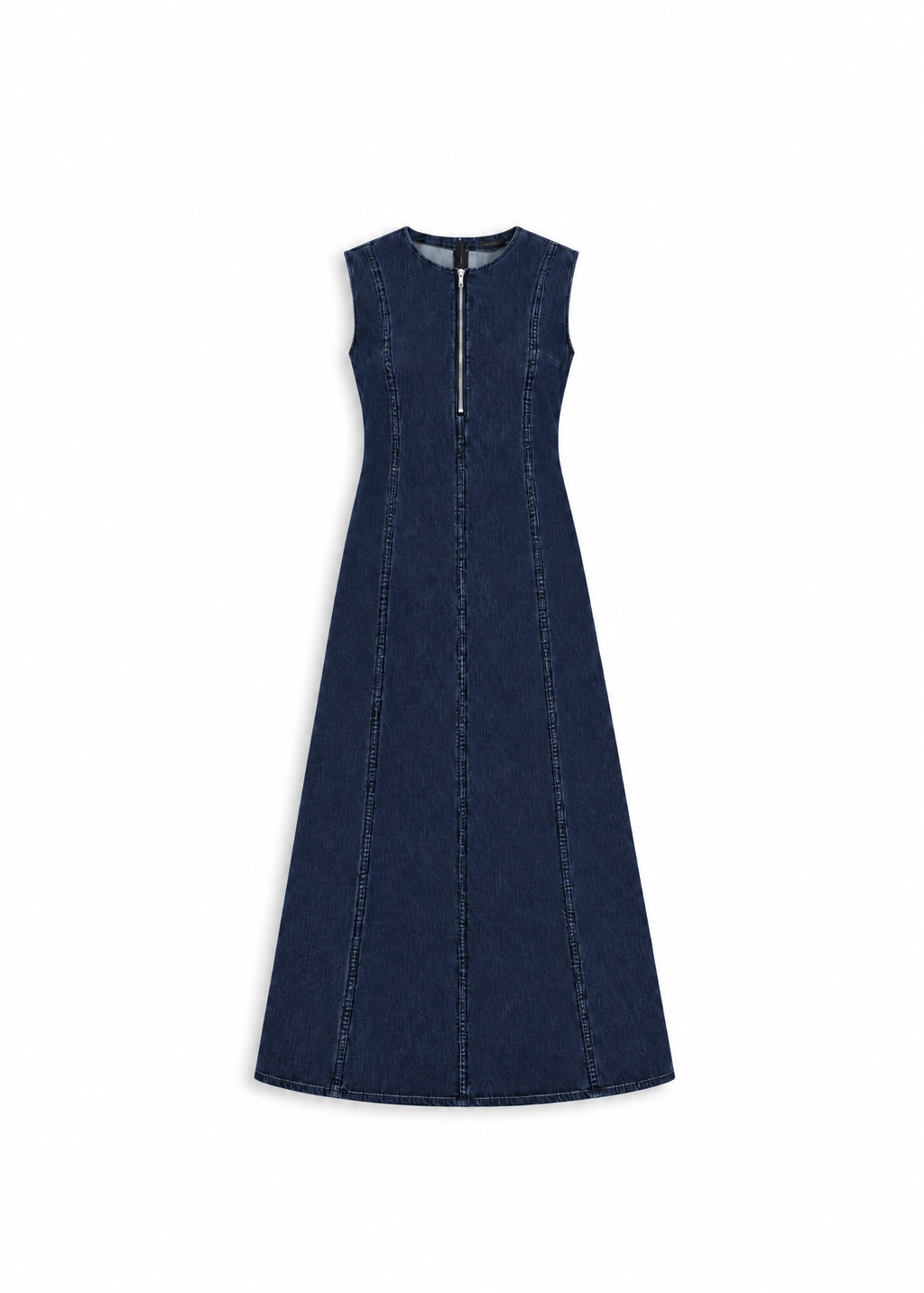 Denim Midi Zip Dress