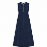 Denim Midi Zip Dress