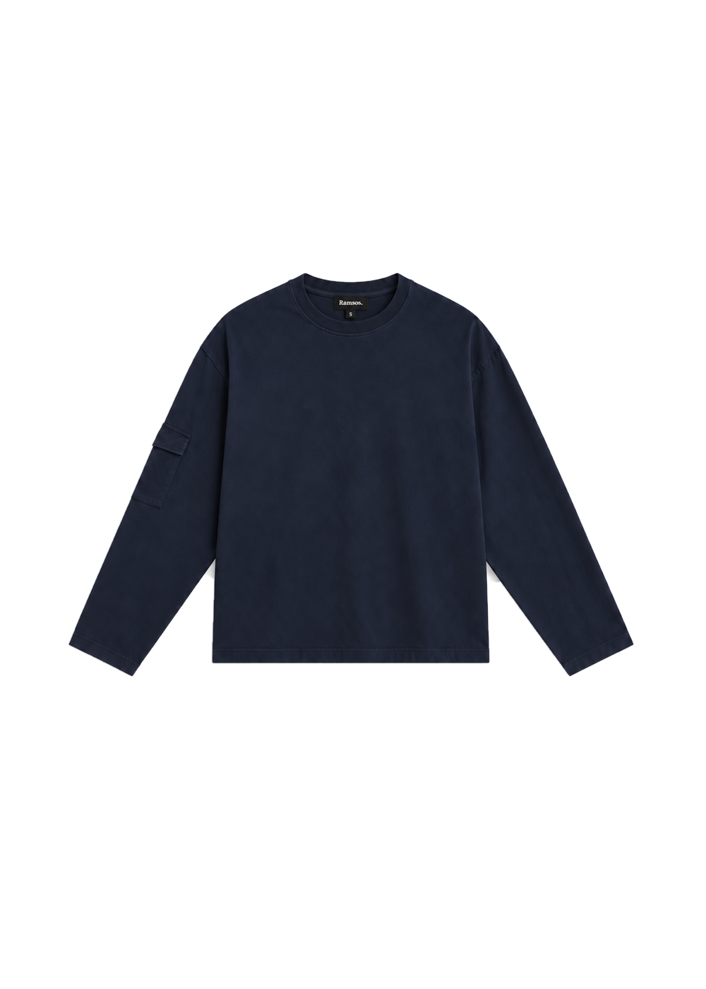 Soft Modern Long Trendy Side Pocket Dark Navy