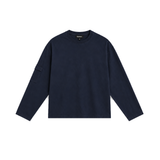 Soft Modern Long Trendy Side Pocket Dark Navy
