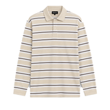 Stripes Polo Sweater Beige & White