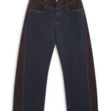 Double Tone Jeans Brown & Blue