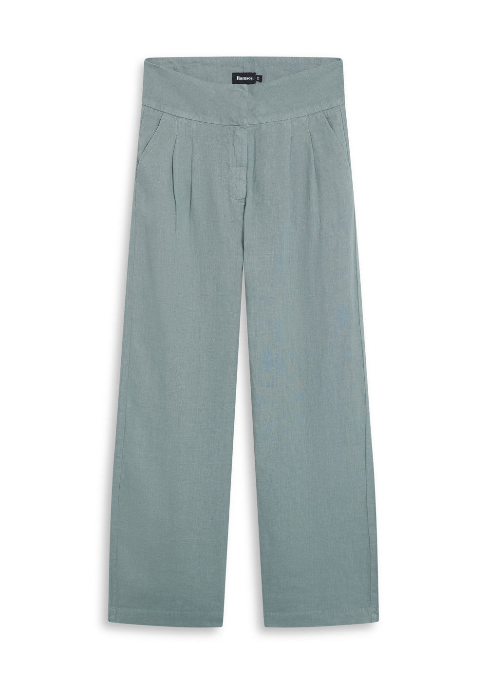 Linen Pleated Pants Light Blue