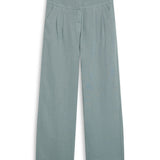 Linen Pleated Pants Light Blue