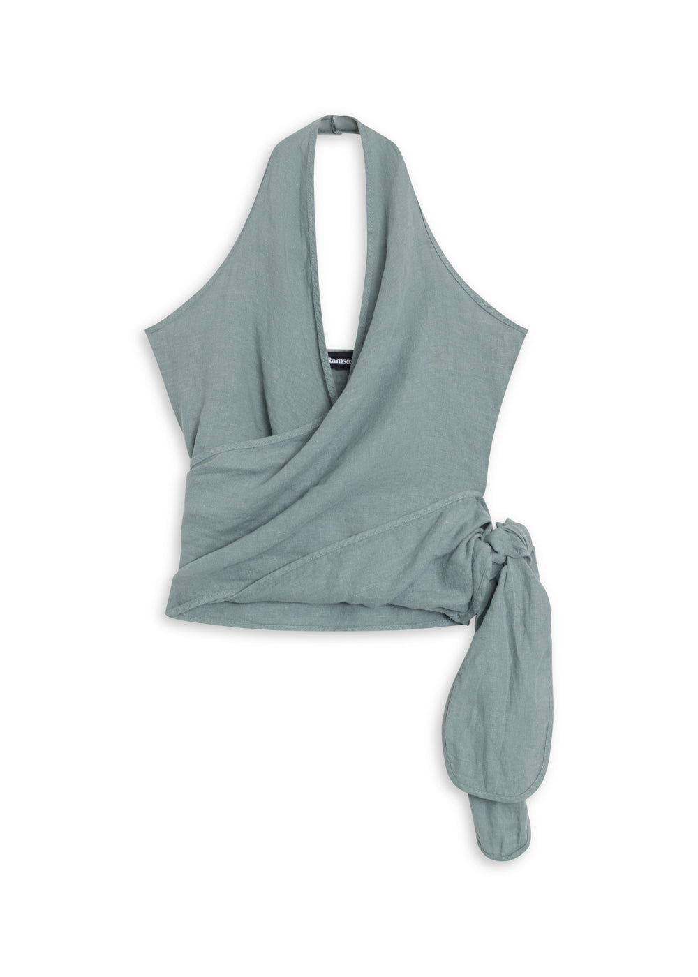Linen Mix Top Light Blue