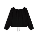 Off-Shoulder Tencel Blouse Black