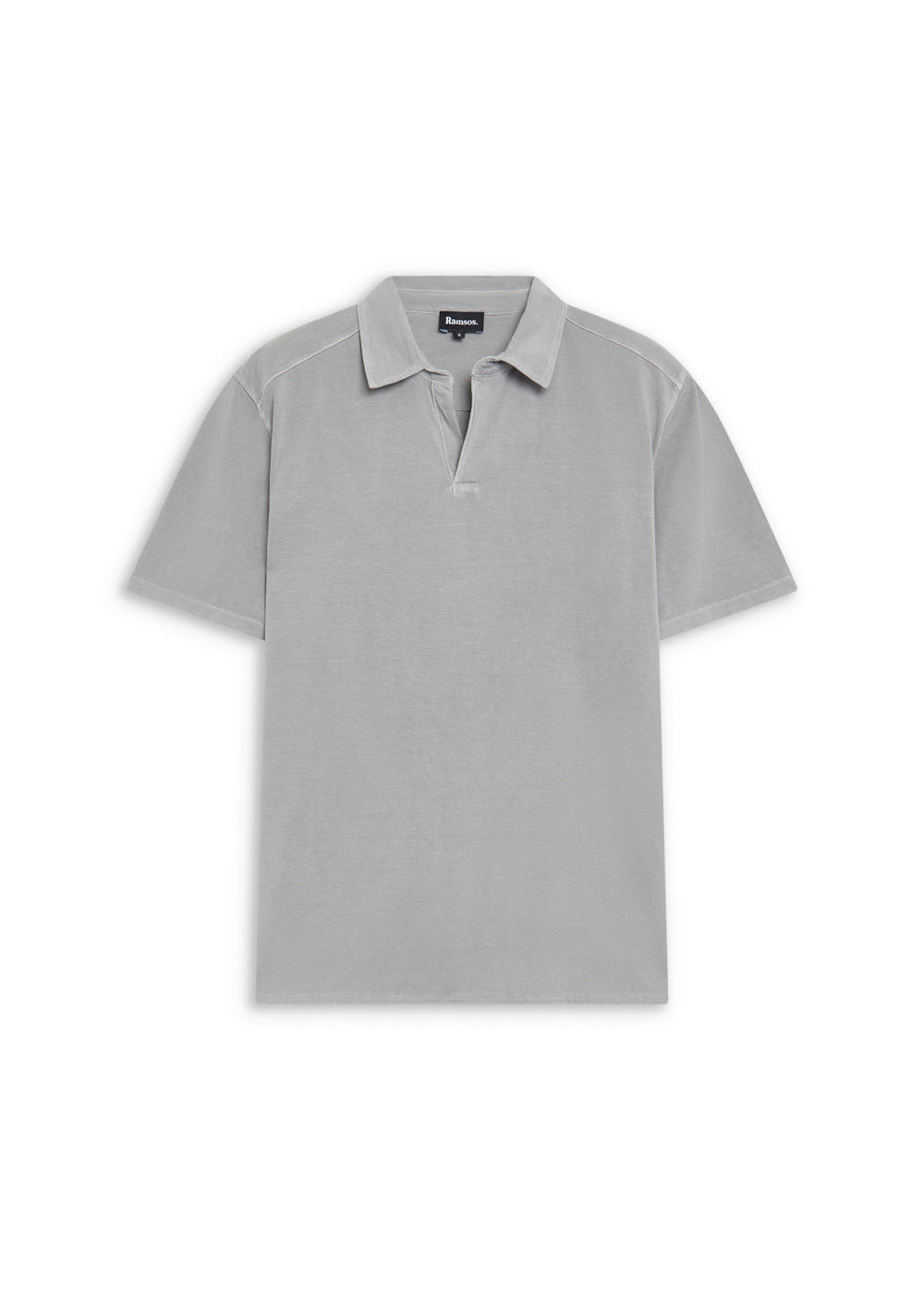 Short Modern Polo Light Grey