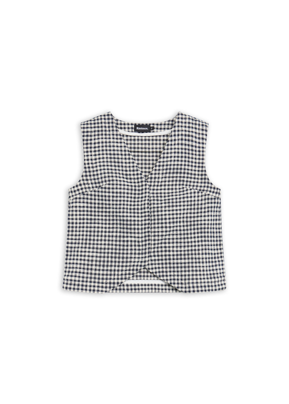 Vichy Vest Navy & White