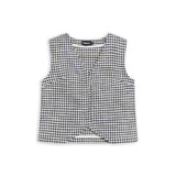 Vichy Vest Navy & White