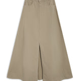 Maxi Denim Skirt Beige