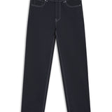 Wide Denim Seams Pants Navy