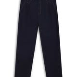 Pleated Dark Denim Jeans
