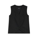 Diplomatic Stripes Vest Black & Grey