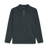 Zip Polo Dark Green