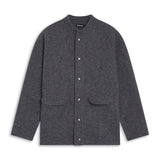 Wool Coat Buttons Grey