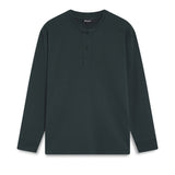 Long Vintage Button Sweatshirt Green